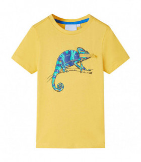 Kids' T-shirt with Short Sleeves Light Ochre 140