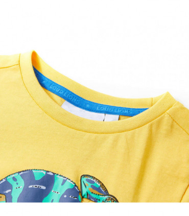 Kids' T-shirt with Short Sleeves Light Ochre 140