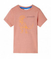 Kids' T-shirt with Short Sleeves Light Orange 104