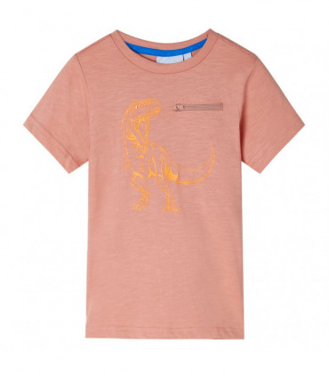 Kids' T-shirt with Short Sleeves Light Orange 128