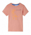 Kids' T-shirt with Short Sleeves Light Orange 140
