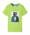 Kids' T-shirt with Short Sleeves Lime 92