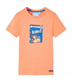Kids' T-shirt with Short Sleeves Neon Orange 104