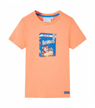 Kids' T-shirt with Short Sleeves Neon Orange 104