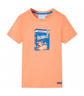 Kids' T-shirt with Short Sleeves Neon Orange 116