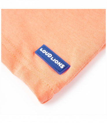 Kids' T-shirt with Short Sleeves Neon Orange 116