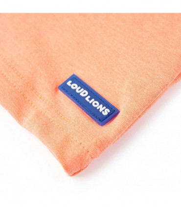 Kids' T-shirt with Short Sleeves Neon Orange 128