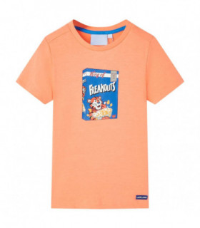 Kids' T-shirt with Short Sleeves Neon Orange 92