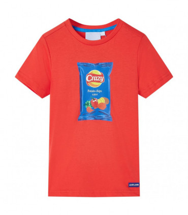 Kids' T-shirt with Short Sleeves Red 116