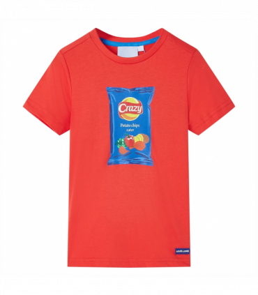 Kids' T-shirt with Short Sleeves Red 116