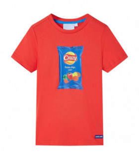 Kids' T-shirt with Short Sleeves Red 128