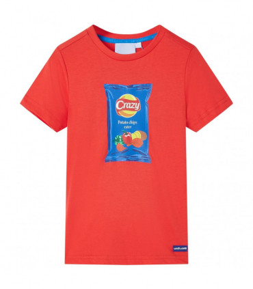 Kids' T-shirt with Short Sleeves Red 140