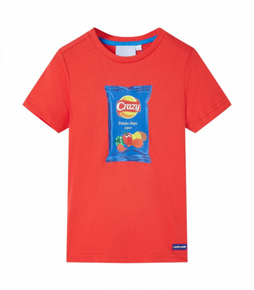 Kids' T-shirt with Short Sleeves Red 140