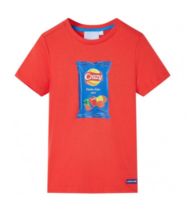 Kids' T-shirt with Short Sleeves Red 92