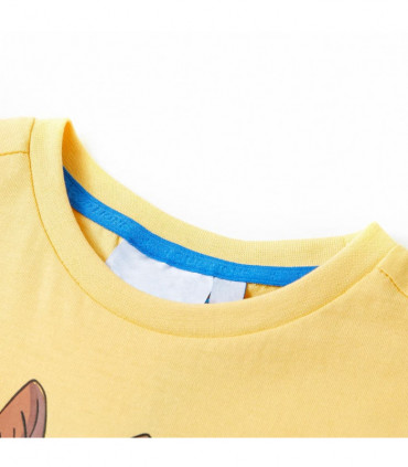 Kids' T-shirt with Short Sleeves Yellow 104