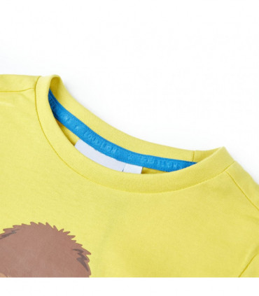 Kids' T-shirt with Short Sleeves Yellow 104