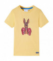 Kids' T-shirt with Short Sleeves Yellow 116