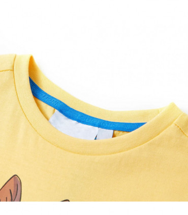 Kids' T-shirt with Short Sleeves Yellow 116