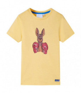 Kids' T-shirt with Short Sleeves Yellow 128