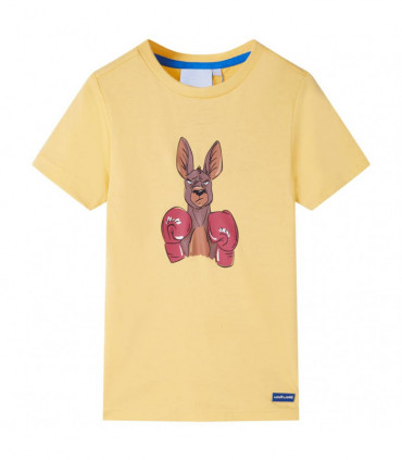 Kids' T-shirt with Short Sleeves Yellow 128