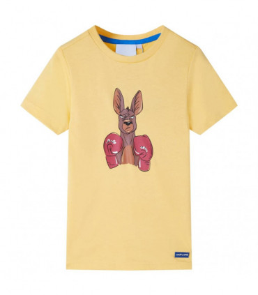 Kids' T-shirt with Short Sleeves Yellow 140