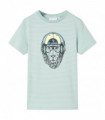 Kids' T-shirt with Stripes Light Mint 104