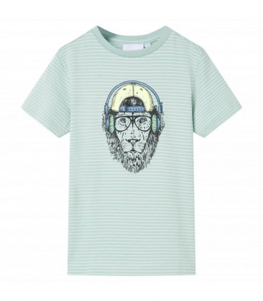 Kids' T-shirt with Stripes Light Mint 92