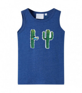 Kids' Tank Top Dark Blue Melange 104
