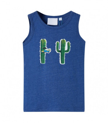 Kids' Tank Top Dark Blue Melange 116