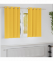 vidaXL Curtains with Curtains 2 pcs Mustard yellow Polyester