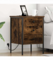 vidaXL Bedside Cabinet Smoked oak 42 x 41 x 61 cm Engineered wood