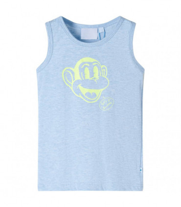 Kids' Tank Top Soft Blue Melange 104