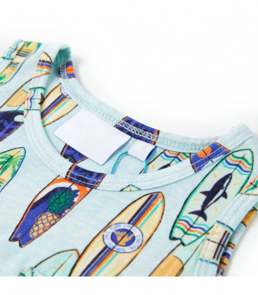 Kids' Tank Top Soft Blue Melange 104