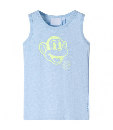 Kids' Tank Top Soft Blue Melange 116