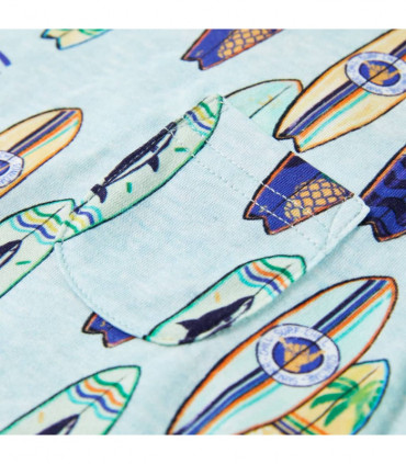 Kids' Tank Top Soft Blue Melange 128