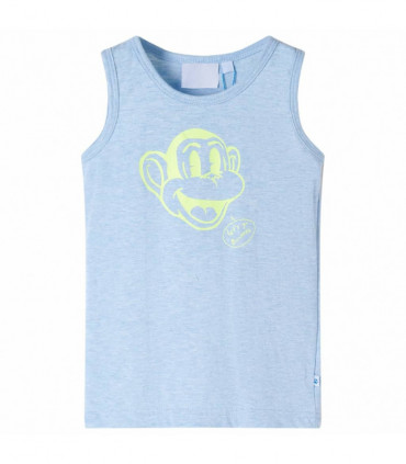 Kids' Tank Top Soft Blue Melange 92