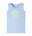 Kids' Tank Top Soft Blue Melange 92