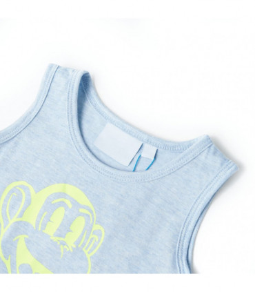 Kids' Tank Top Soft Blue Melange 92