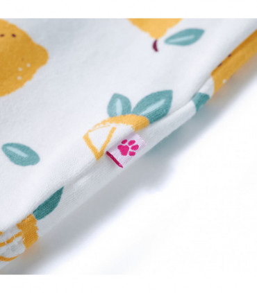 Kids'T-shirt with Tie Hem Ecru 140