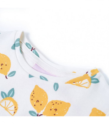 Kids'T-shirt with Tie Hem Ecru 92