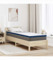 vidaXL Mattress Pads White and Blue 70 x 200 cm