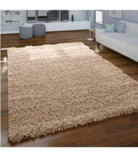 Shaggy Rug 200 x 290cm Light Beige Polypropylene Durable Plush Modern