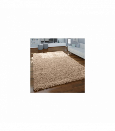 Shaggy Rug 200 x 290cm Light Beige Polypropylene Durable Plush Modern
