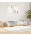 Storage Bed Frame with Drawer Sonoma Oak 75 x 190 cm Engineered wood