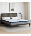 vidaXL Mattress Pads White and Blue 180 x 200 cm