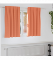 vidaXL Curtains with Curtains 2 pcs Terracotta Polyester