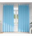 vidaXL Curtains with Curtains 2 pcs Light blue Polyester