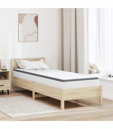 vidaXL Mattress White, Grey 80 x 200 cm Knitted fabric