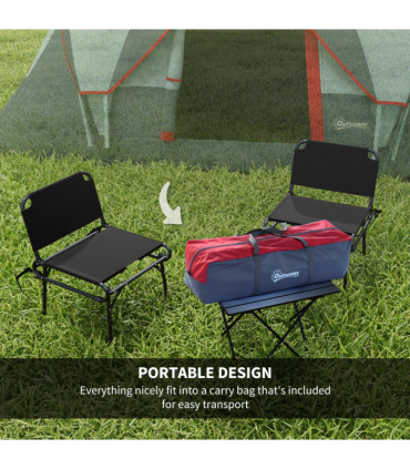 Outdoor  Camping Tent For 5-6 W/ Bag, Fiberglass & Steel Frame Outsunny