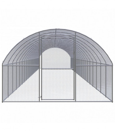 Outdoor Chicken Coop 3x20x2 m Galvanised Steel